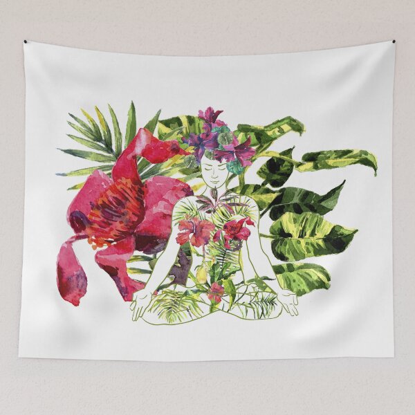 Item preview, beautiful woman doing yoga meditation designed and sold by Olga Berlet.