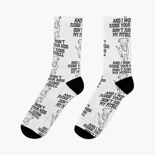 Item preview, Don't Judge My Pitbull and I won't Judge your Kids - Christmas And Birthday Gift Ideas For Dog Lovers designed and sold by ASClothDesign.