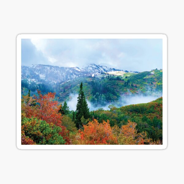 Majestic Snow Capped Peaks by Jerald Simon (Music Motivation - musicmotivation.com) Sticker