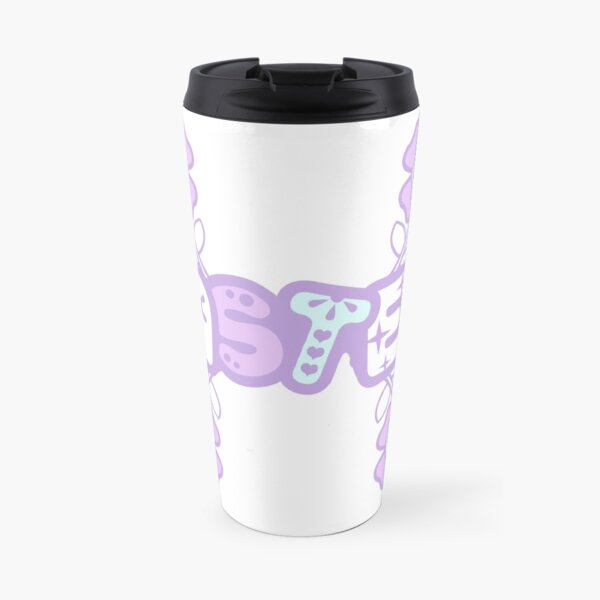 Pastel Creepy Cute Skulls and Flowers Travel Mug