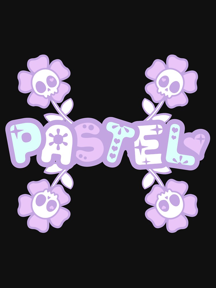 Pastel Creepy Cute Skulls and Flowers by daymarebrand
