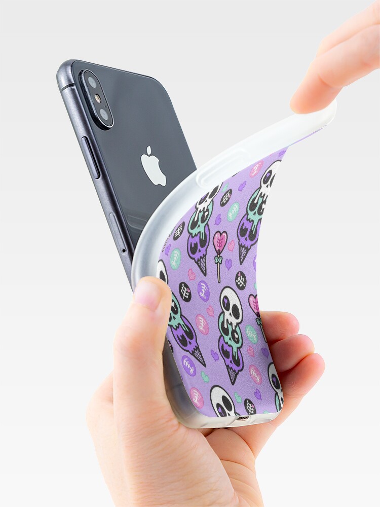 Alternate view of Creepy Cute Skull Ice-cream iPhone Case & Cover