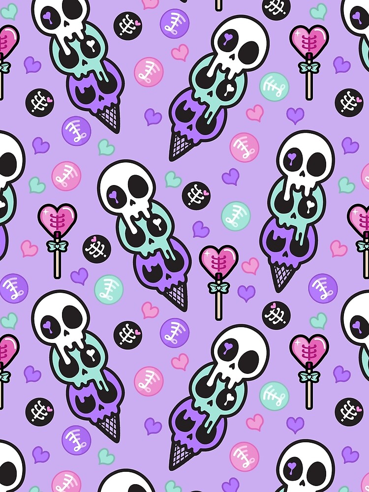 Creepy Cute Skull Ice-cream by daymarebrand