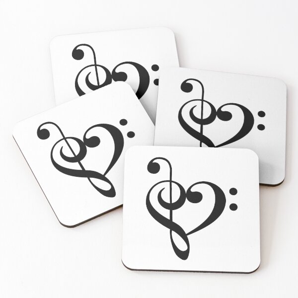 Item preview, I love music, treble heart  designed and sold by beakraus.