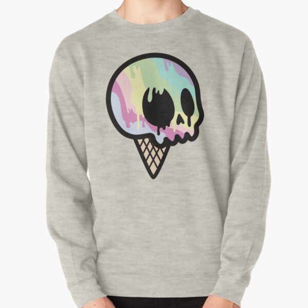 Ice Cream Skull Pullover Sweatshirt