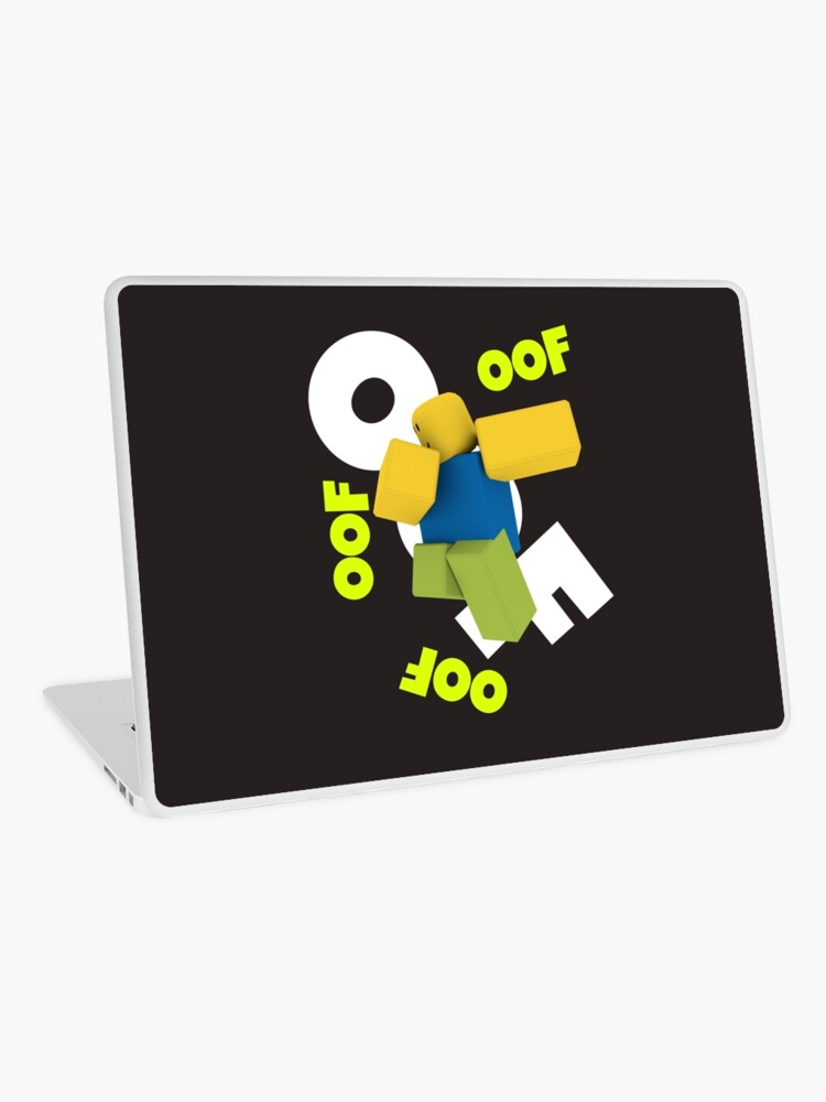 Roblox Oof Dancing Dabbing Noob Gifts For Gamers Laptop Skin By - roblox dabbing noob oof shirt t shirt by smoothnoob redbubble