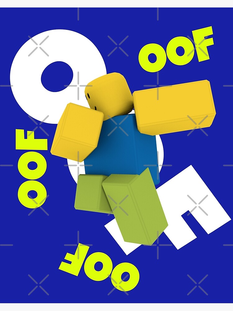 Roblox Oof Dancing Dabbing Noob Gifts For Gamers Art Board Print By Smoothnoob Redbubble - roblox united we dance