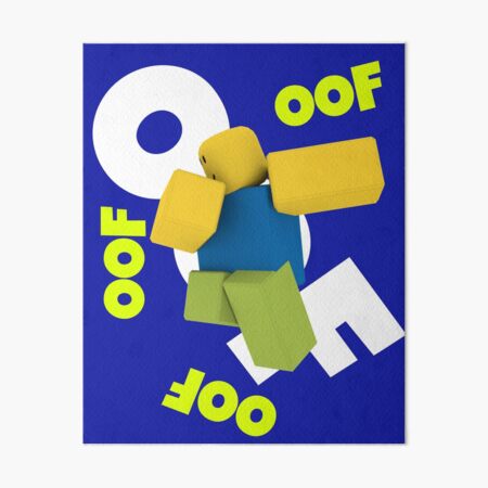 Roblox Oof Dancing Dabbing Noob Gifts For Gamers Art Board Print By Smoothnoob Redbubble - roblox oof dabbing dab meme funny noob gamer gifts idea throw