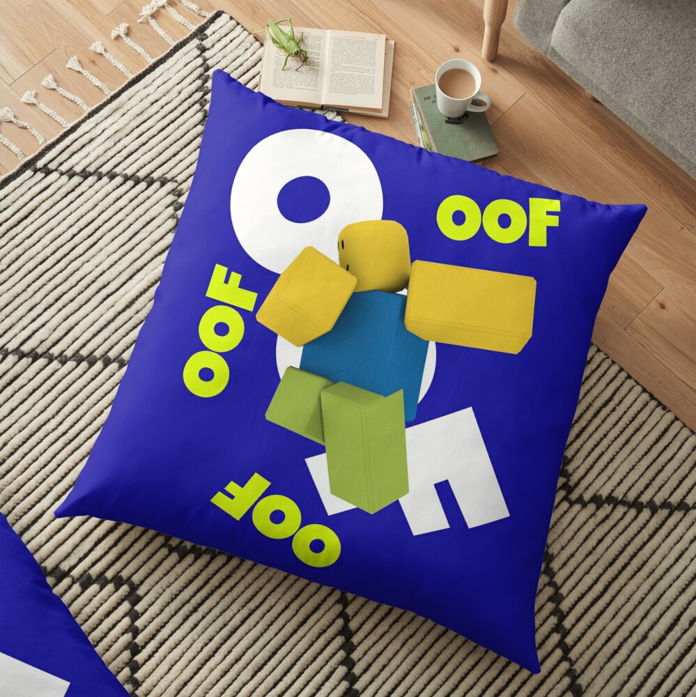Roblox Oof Dancing Dabbing Noob Gifts For Gamers Floor Pillow By - roblox oof gaming noob zipper pouch by smoothnoob redbubble
