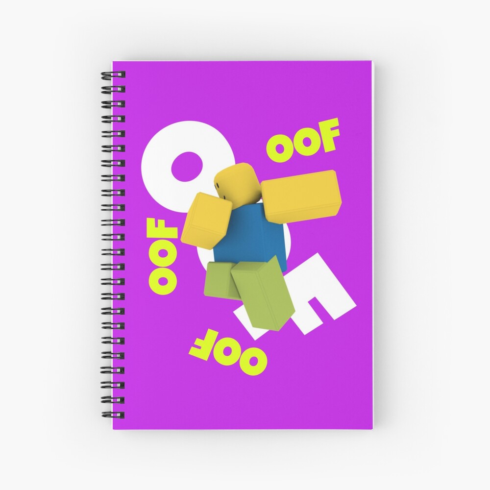 Roblox Oof Dancing Dabbing Noob Gifts For Gamers Spiral Notebook By Smoothnoob Redbubble - dabbin noob roblox