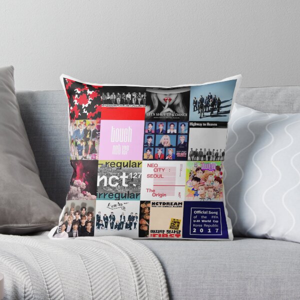 NCT Albums Collage Throw Pillow