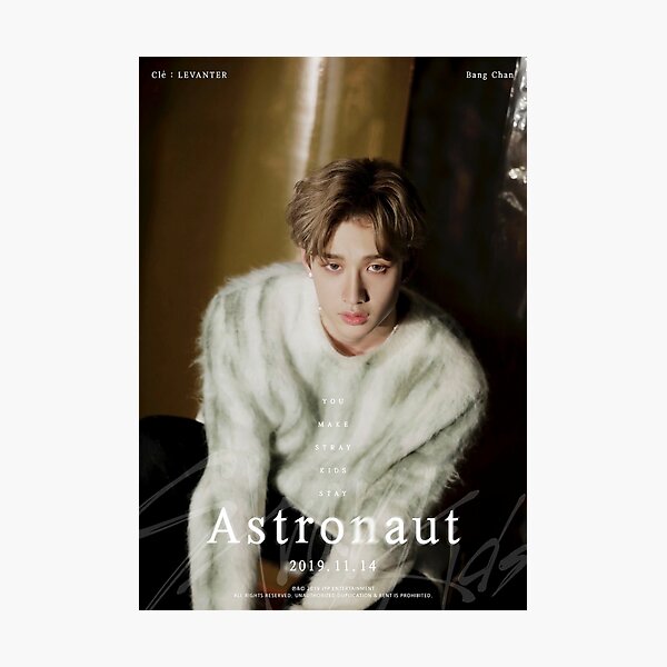 Logo de l'astronaute Bang Chan Levanter Affiche Stray Kids 3RACHA Impression photo