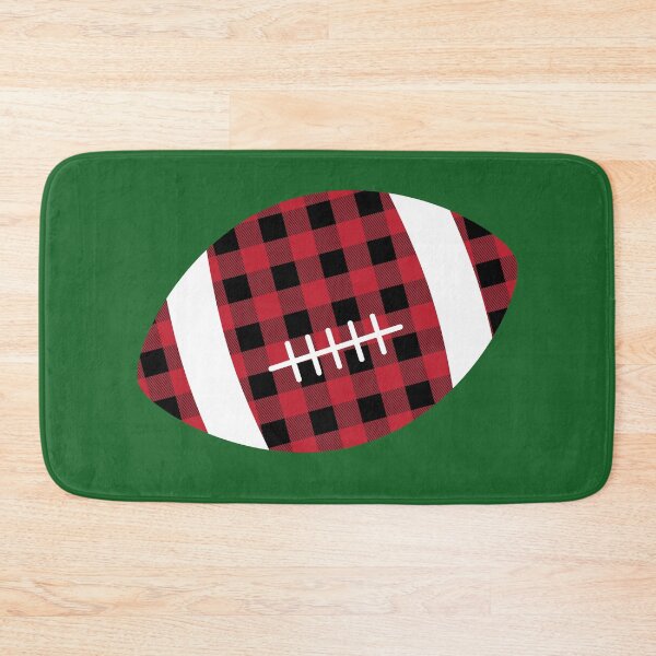Item preview, Red Buffalo Plaid Flannel-look American Football designed and sold by Stacy Mitchell.