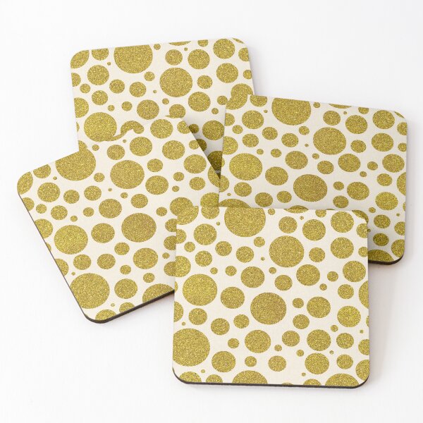 Item preview, Geometric Gold Grlitter dots designed and sold by Toomuchfun.