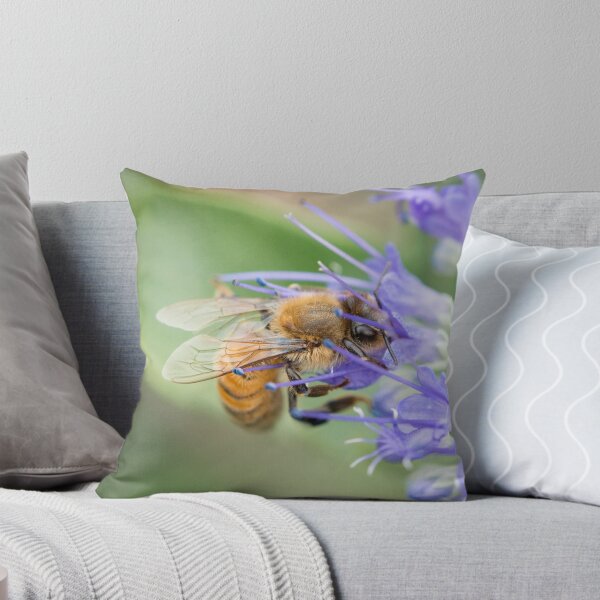 Item preview, Bee on purple flower designed and sold by AnnoraBee.