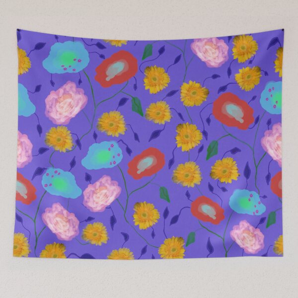 Item preview, Violet Garden With Pretty Sunflowers designed and sold by fabqa.