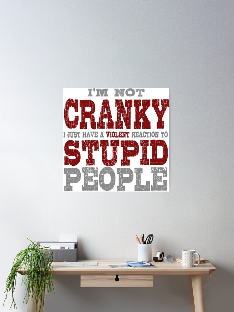 I'm Not Cranky I just Have A Violent Reaction to Stupid People