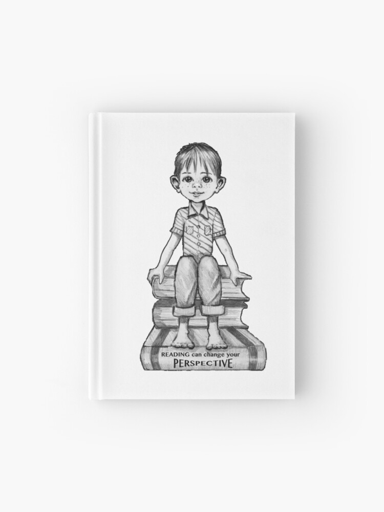 Boy and Girl Reading, Books, KIDS, Literacy, Love Reading, Book Lovers,  Pencil Art Spiral Notebook for Sale by Joyce Geleynse