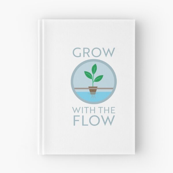 Item preview, GROW with the flow zen plant pun illustration designed and sold by StudioUnrefined.