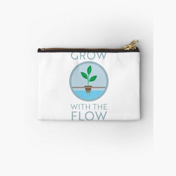 Item preview, GROW with the flow zen plant pun illustration designed and sold by StudioUnrefined.