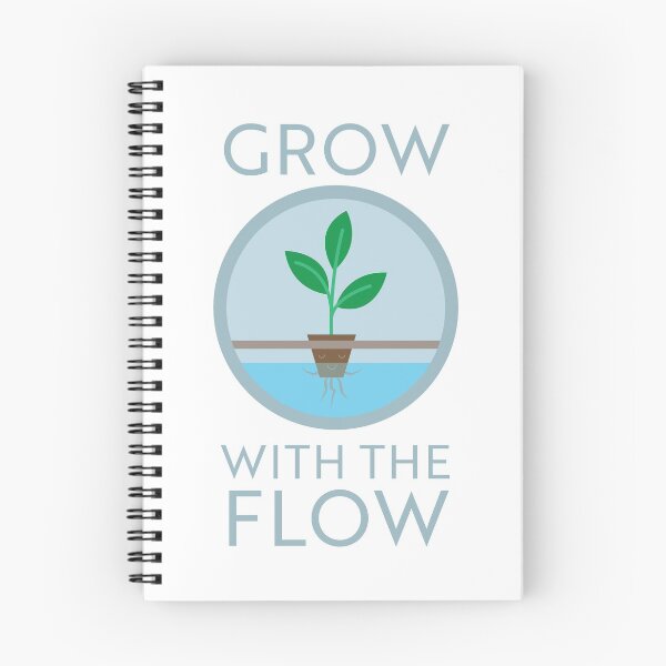 Item preview, GROW with the flow zen plant pun illustration designed and sold by StudioUnrefined.