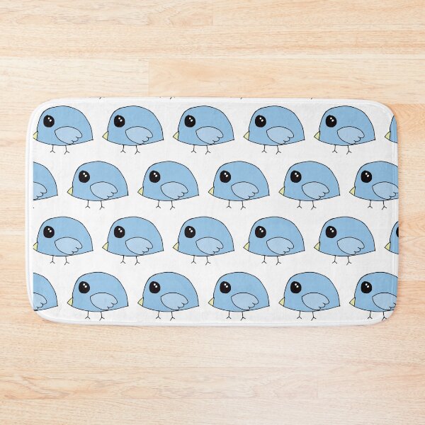 Item preview, Cute Blue Bird Pattern on White Background designed and sold by pelagio.