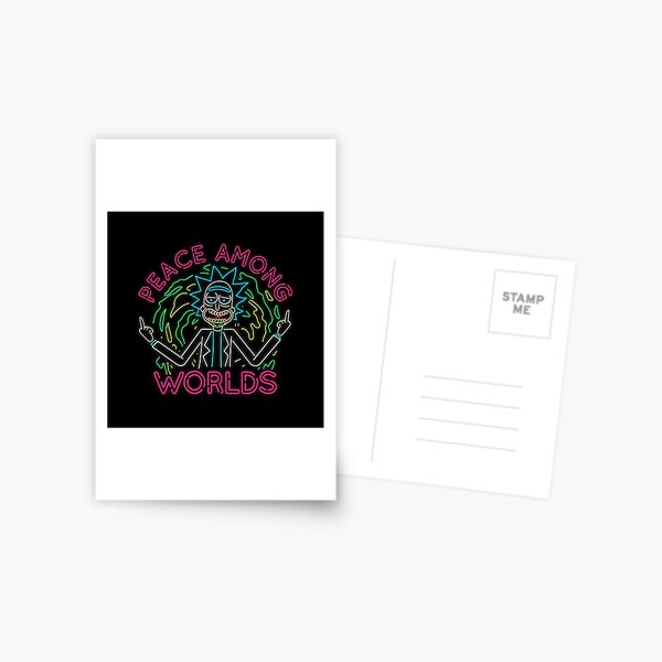Peace Among Worlds neon Postcard