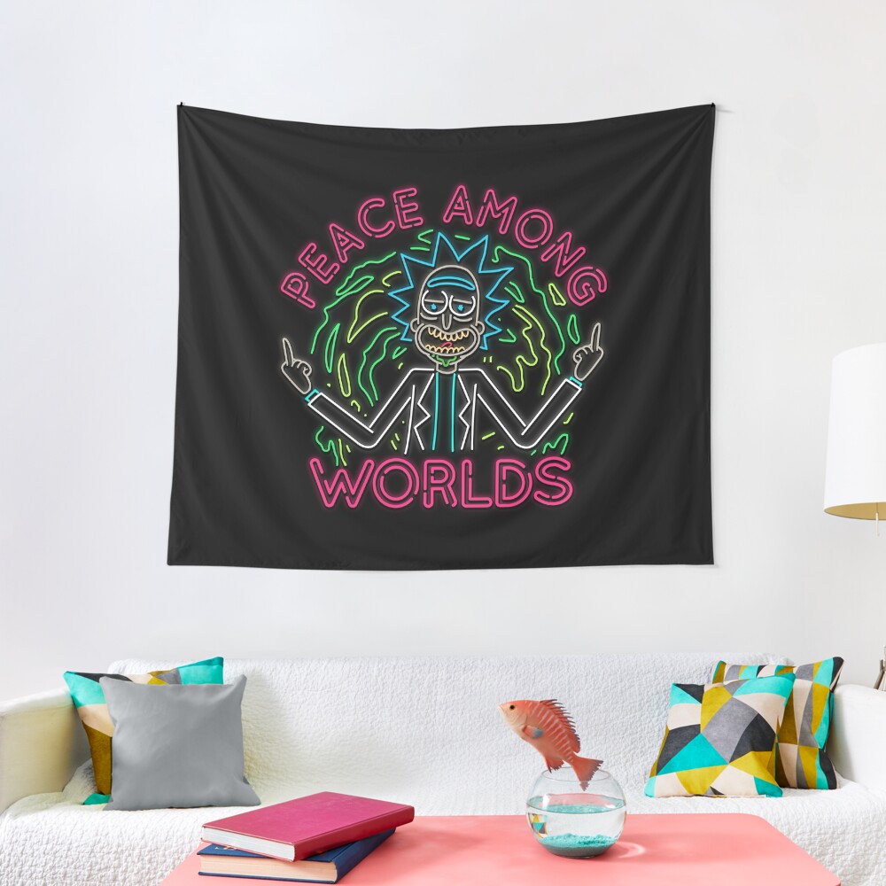 Peace Among Worlds neon Tapestry