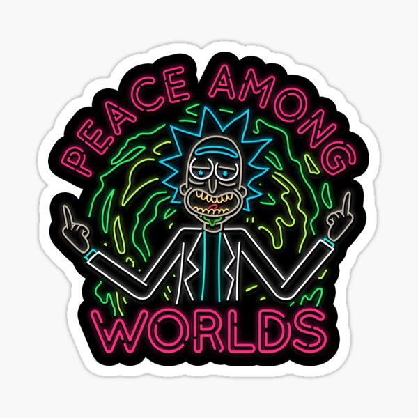 Peace Among Worlds neon Sticker