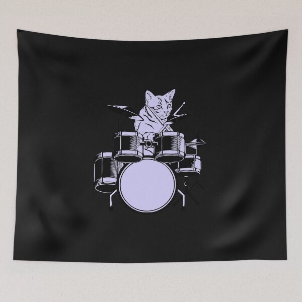 Item preview, Drums cat designed and sold by Evelyn Bitter.