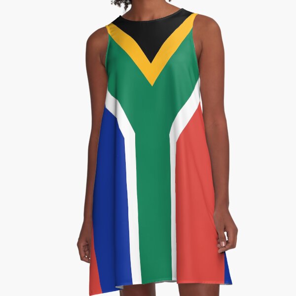 South African Flag Gifts, Masks, Stickers & Products (GF) A-Line Dress