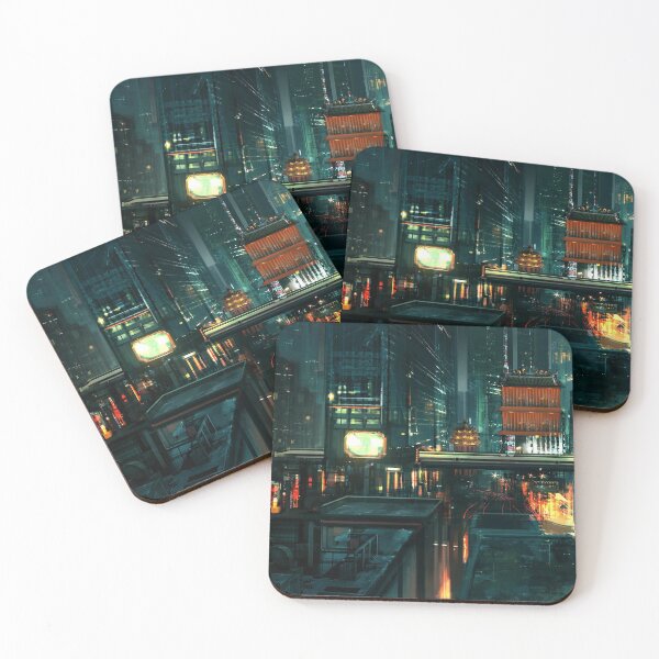 Item preview, Cyberpunk city in night designed and sold by OnSortDeLaHess.