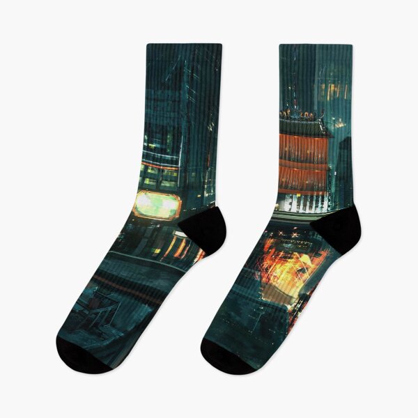 Item preview, Cyberpunk city in night designed and sold by OnSortDeLaHess.
