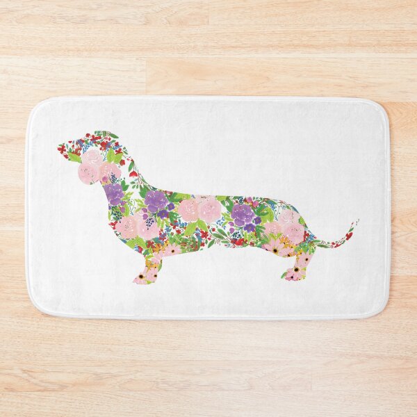 Item preview, Floral Dachshund designed and sold by tribbledesign.