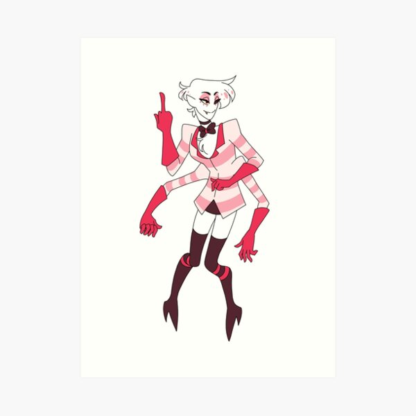 Angel Dust Hazbin Hotel Art Print By Spacenerdmerch Redbubble - angel dust roblox