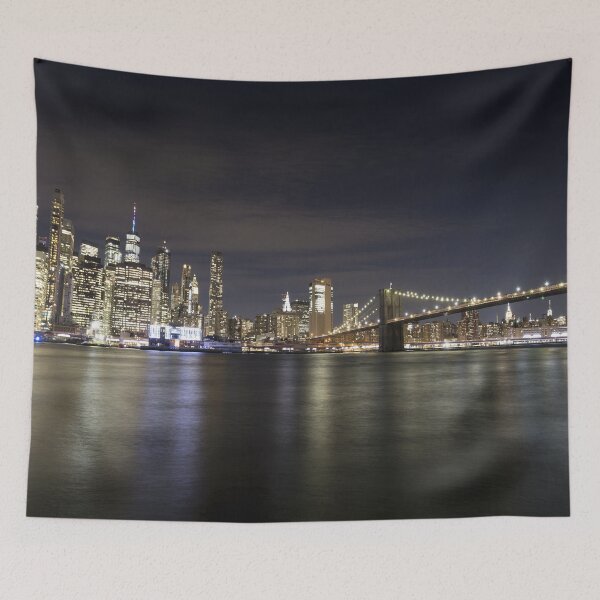 Item preview, Manhattan And Brooklyn Bridge At Night designed and sold by Londonimages.