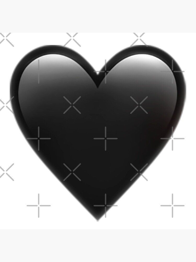 Black Heart Emoji Posters for Sale