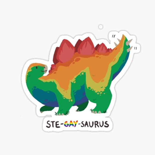 Ste-GAY-saurus | Pride Dinosaur Sticker