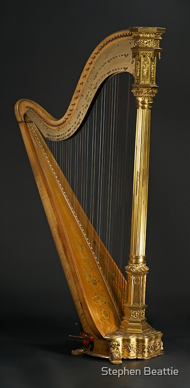 "Antique Harp -1900’s Era Wurlitzer Harp" by Stephen Beattie | Redbubble