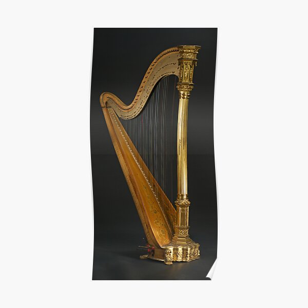 Antique Harp -1900’s Era Wurlitzer Harp Poster