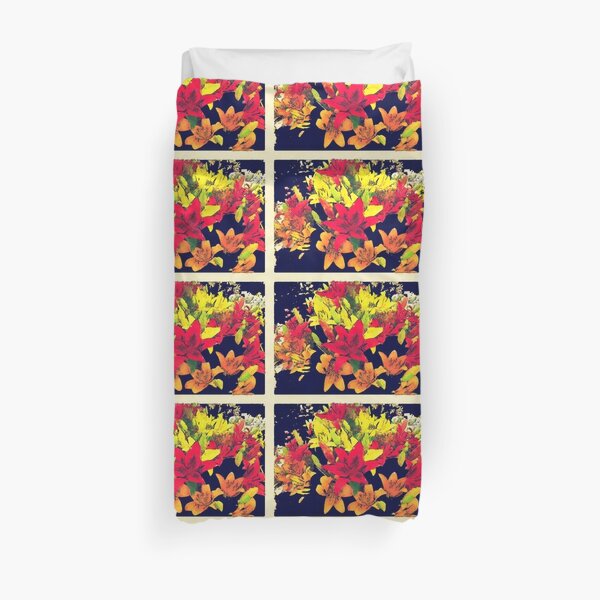 Large Bunch of Flowers Duvet Cover