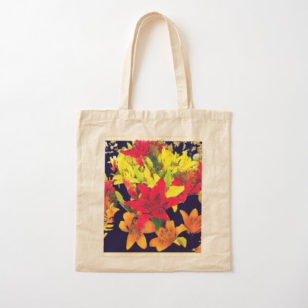 Large Bunch of Flowers Cotton Tote Bag