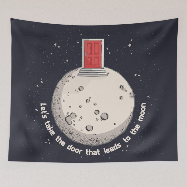 Item preview, Let's Take the Door that Leads to the Moon.  designed and sold by AlexVR.