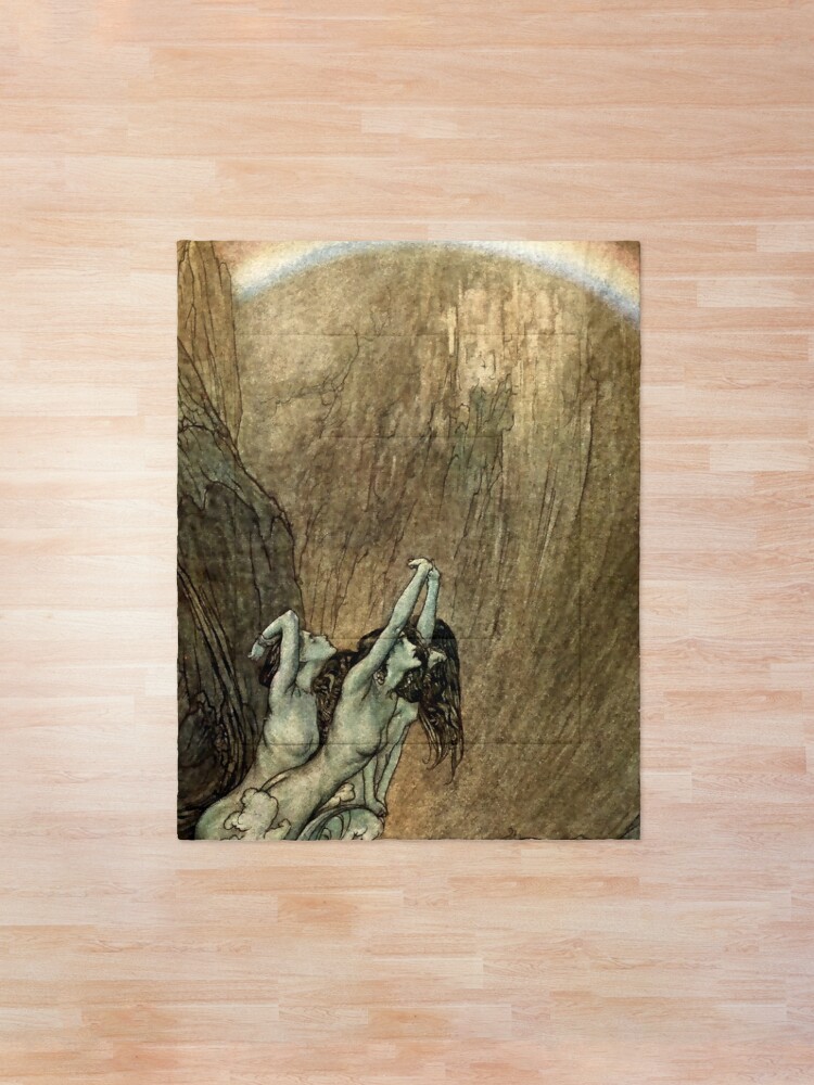 Alternate view of Rhinemaiden from Wagner’s “Ring” by Arthur Rackham Comforter