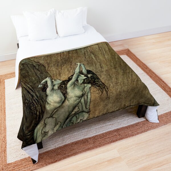 Rhinemaiden from Wagner’s “Ring” by Arthur Rackham Comforter