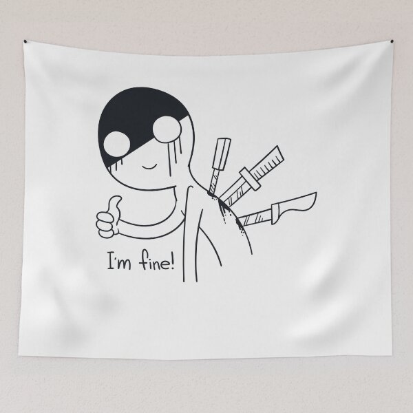 Item preview, I'm fine Funny Depression Backstab designed and sold by Original Cheddar.