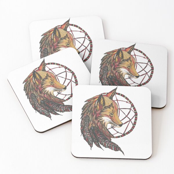 Item preview, Indian dream catcher with fox's head designed and sold by BebiCervin.