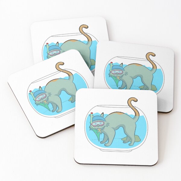 Item preview,  DIVING CAT AND THE POOR GOLDFISH designed and sold by Dwarf-Monkey.