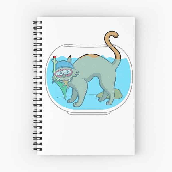 Item preview,  DIVING CAT AND THE POOR GOLDFISH designed and sold by Dwarf-Monkey.