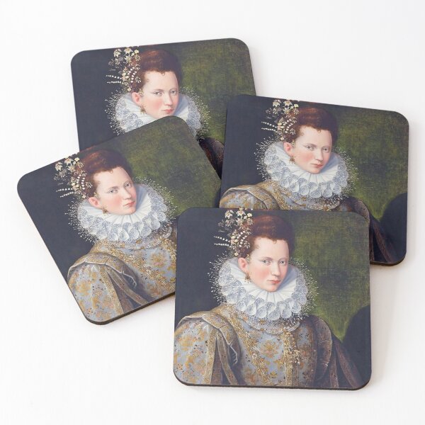 Item preview, Portrait of Court Lady with Dog designed and sold by VintageArchive.
